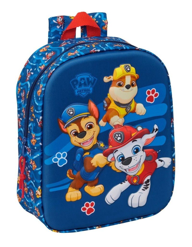 MOCHILA GUARDERIA 3D PAW PATROL 22x27x10cm