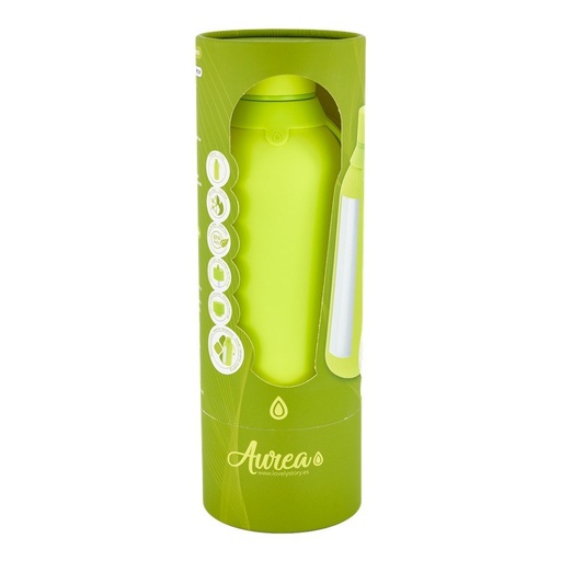 Botella lisa interior ceramico con 2 tapones 500ml pistacho