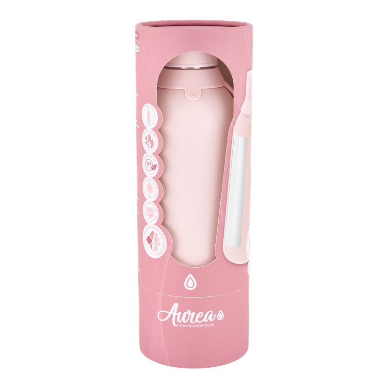 Botella lisa interior ceramico con 2 tapones 500ml pink