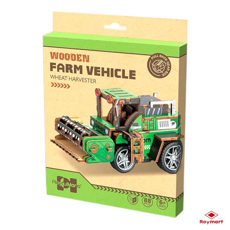 Puzzle madera 88 piezas cosechadora trigo