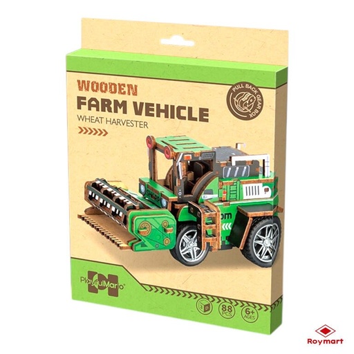 Puzzle madera 88 piezas cosechadora trigo