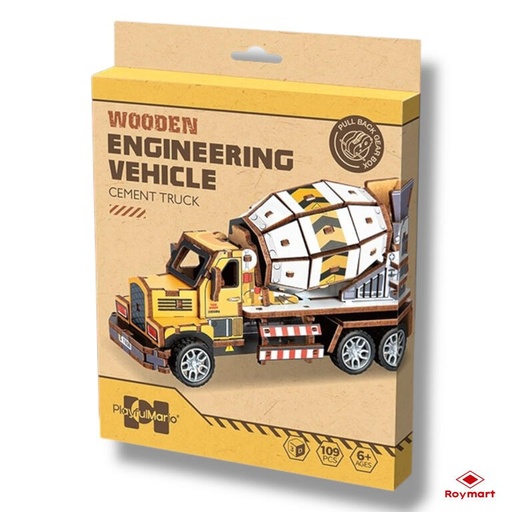 Puzzle madera 109 piezas camion cementero