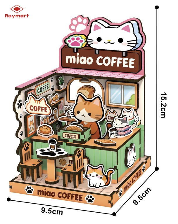 Puzzle madera cat cofee 61 piezas