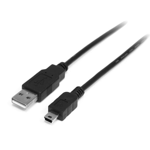[USB2HABM2M] Cable USB de 2m para Cámara - 1x USB A Macho - 1x Mini USB B Macho - Adaptador Negro