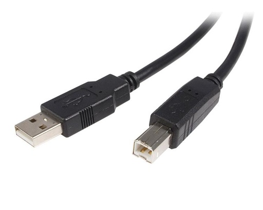[USB2HAB2M] Cable USB de 2m para Impresora - USB A Macho a USB B Macho - Adaptador Negro