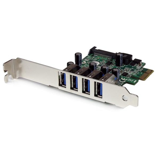 [PEXUSB3S4V] Tarjeta Adaptador PCI Express PCI-E USB 3.0 con UASP de 4 Puertos - Alimentación SATA