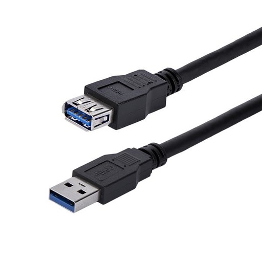 [USB3SEXT1MBK] Cable 1m Extensión Alargador USB 3.0 SuperSpeed - Macho a Hembra USB A - Extensor - Negro