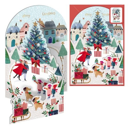 [70233] CHRISTMAS DOHE 115x170 PATINANDO - Pack de 6 unidades