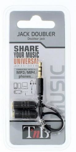 [ADA35235] ADA35235 cable de audio 3,5mm 2 x 3.5mm Negro