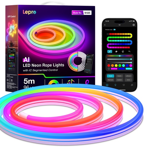 [N1G05] N1G05 iluminación inteligente Tira de luz inteligente Wi-Fi/Bluetooth