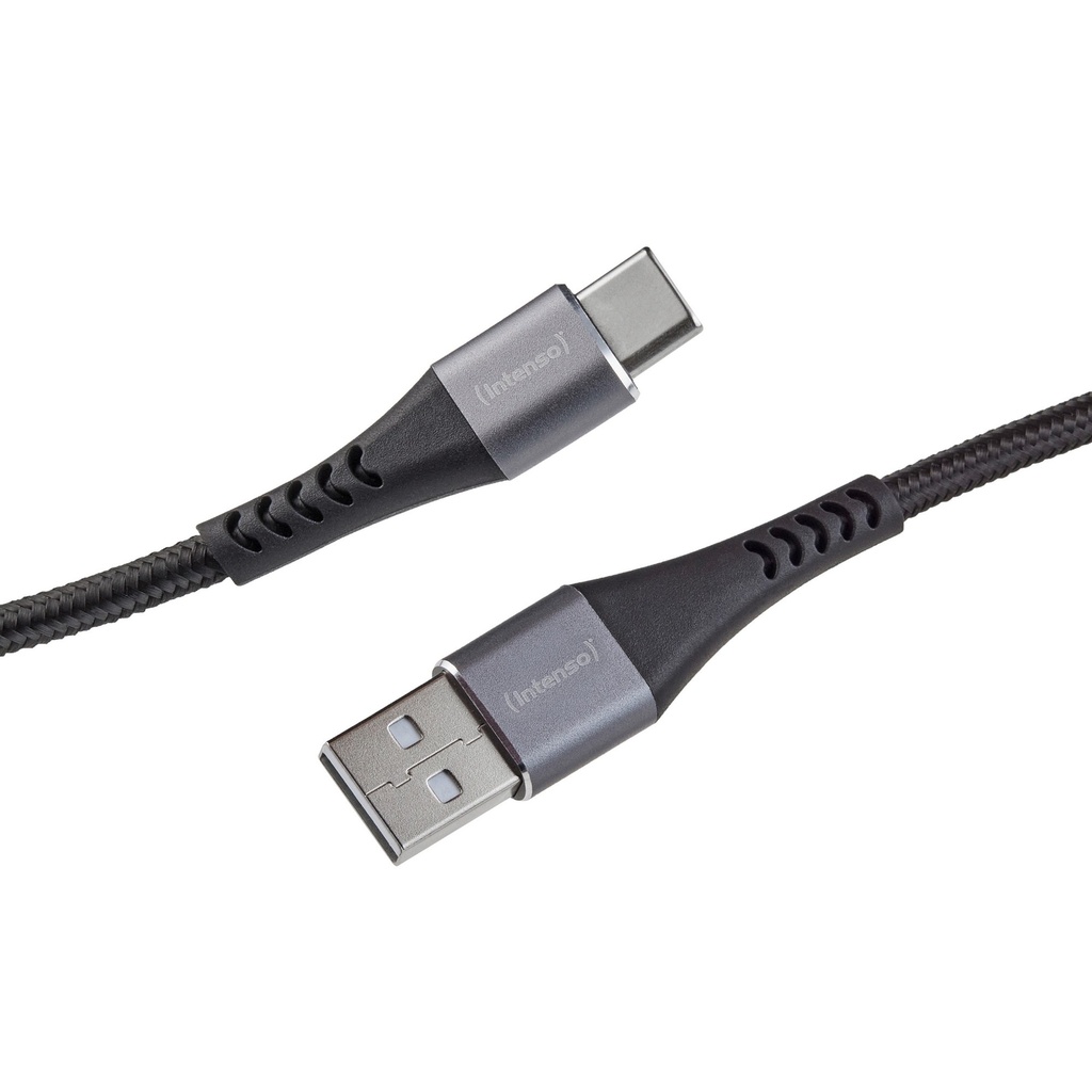 CHARGING / DATA CABLE / MODEL A60C / 1 METER LENGTE / KLEUR ZWART cable USB 1 m USB A USB C Negro