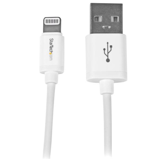 [USBLT1MW] Cable 1m Lightning 8 Pin a USB A 2.0 para Apple iPod iPhone 5 iPad - Blanco