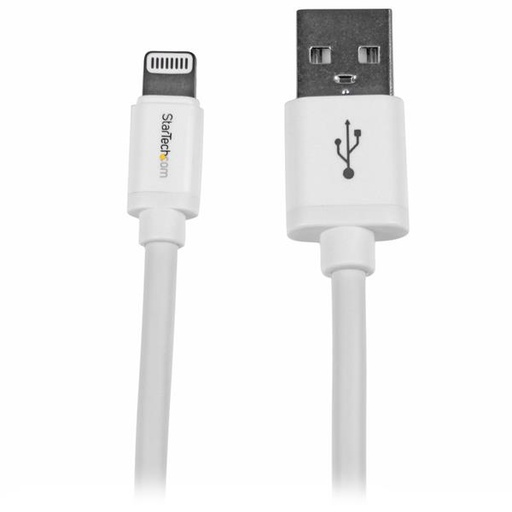 [USBLT2MW] Cable de 2m Lightning de 8 Pin a USB A 2.0 para Apple iPod iPhone 5 iPad - Blanco