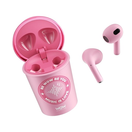 AURICULARES INALAMBRICOS EN FORMA DE VASO ROSA BLUETOOTH