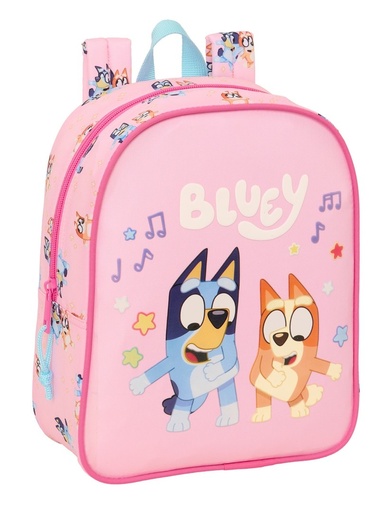 MOCHILA GUARDERIA ADAPTABLE A CARRO BLUEY DANCE 22x27x10cm