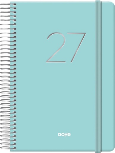 AGENDA ANUAL 2027 GLOSS DIA PAGINA 12,5X18CM VERDE