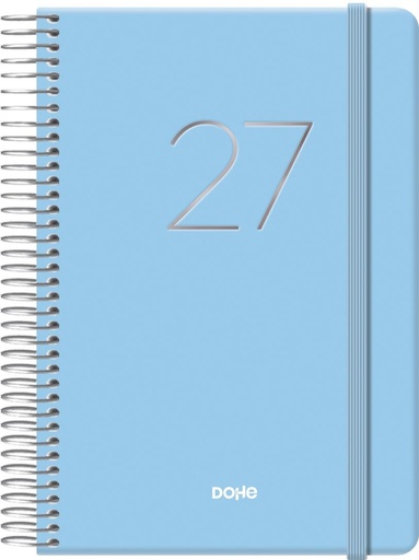 AGENDA ANUAL 2027 GLOSS DIA PAGINA 12,5X18CM AZUL