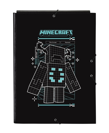 CARPETA FOLIO 3 SOLAPAS MINECRAFT SCREEN 26x33,5x2,5cm
