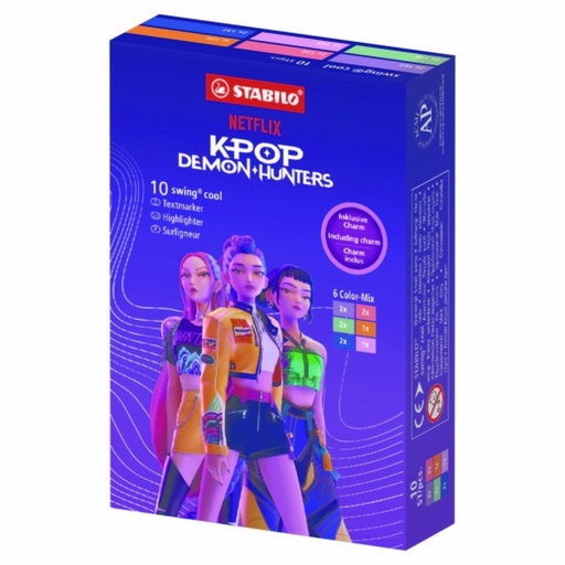 C/10 MARCADORES SWING COOL KPOP DEMON HUNTERS SURTIDOS