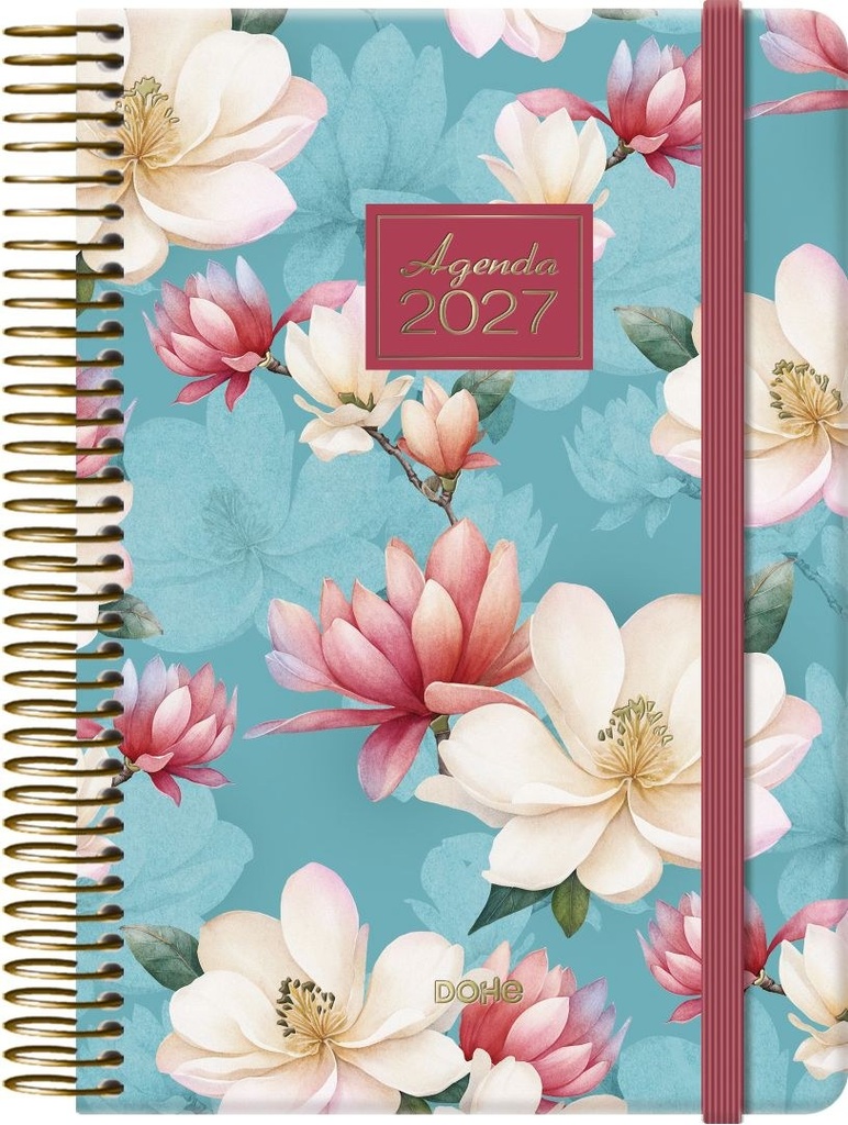 AGENDA ANUAL 2027 GLOSS DIA PAGINA 12,5X18CM CAMELIA