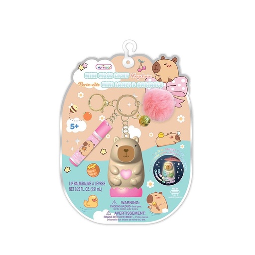 SET DE BALSAMO LABIAL CON LLAVERO CAPYBARA