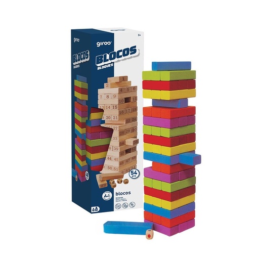 JUEGO DE BLOQUES DE MADERA 48 PIEZAS