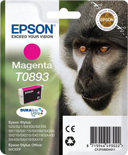 Monkey Tinta magenta T0893 DURABrite Ultra Mono