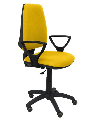 [14CPBALI100BGOLFRP] Silla Elche CP bali amarillo brazos fijos ruedas de parquet