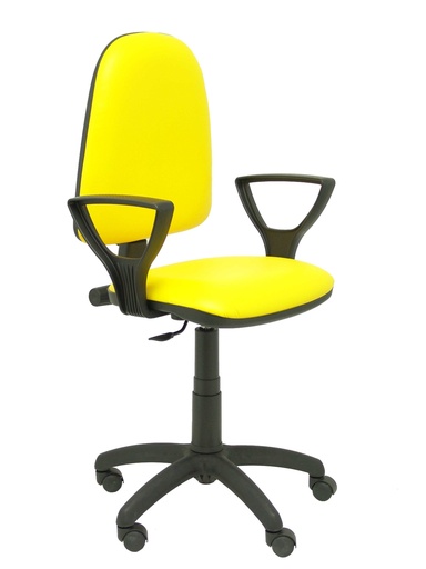 [04CPSPV26BGOLF] Silla Ayna similpiel amarillo con brazos
