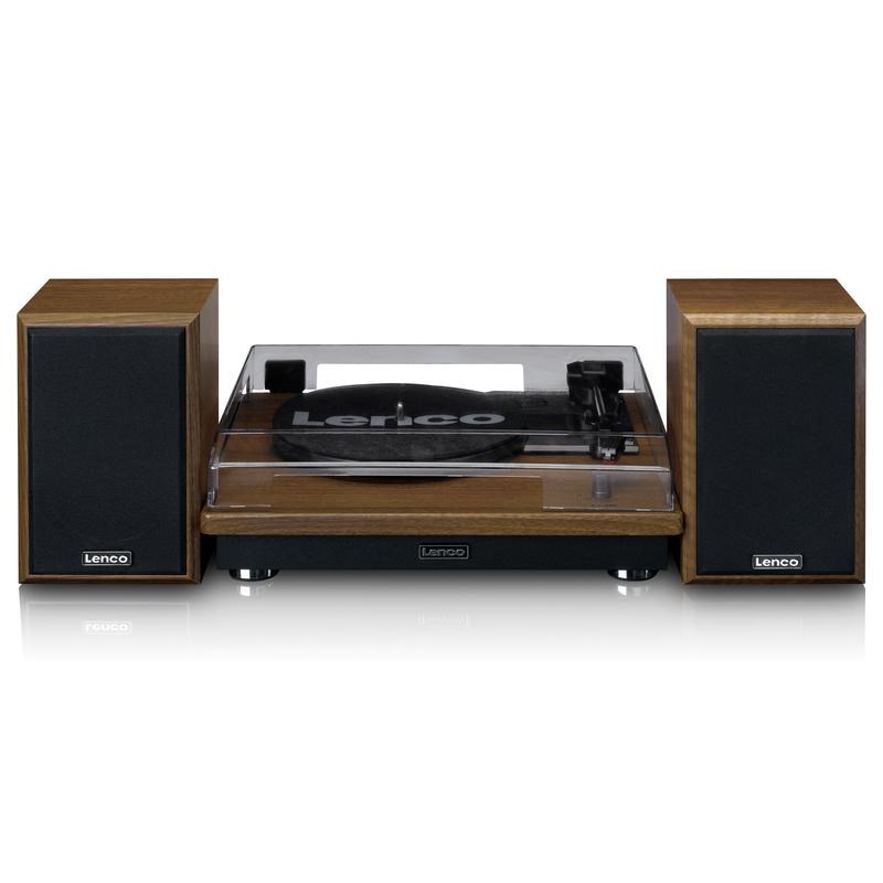 LS-100WD tocadisco Tocadiscos de tracción por correa Negro, Roble Automático