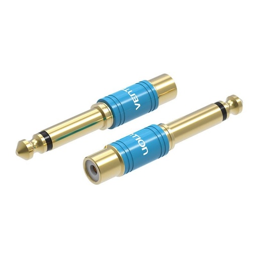 [VDD-C03] Adaptador Jack VDD-C03/ RCA Hembra - Jack 6.5 Macho/ Azul
