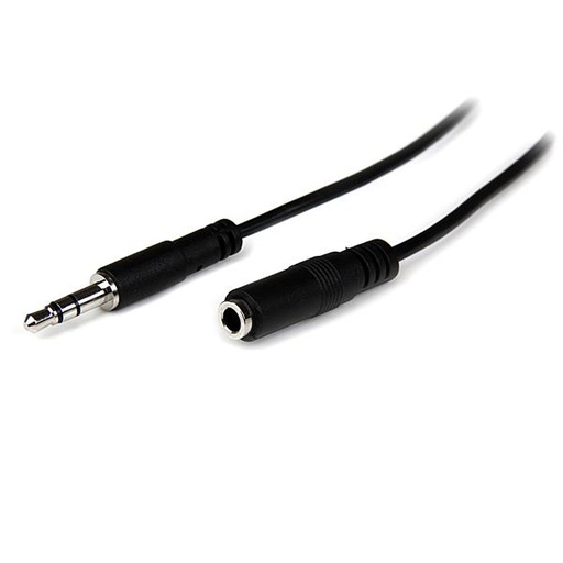 [MU2MMFS] Cable de 2m de Extensión Alargador de Auriculares Mini-Jack 3,5mm Estéreo Macho a Hembra - Delgado