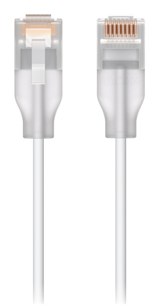 UACC-Cable-Patch-EL-2M-W cable de red Translúcido, Blanco Cat6 Alrededor
