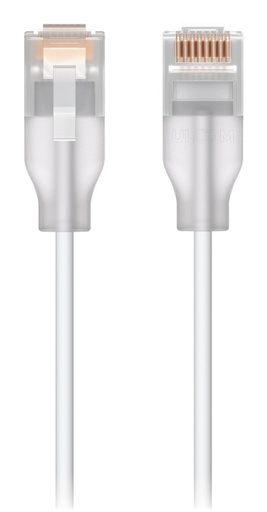 [UACC-CABLE-PATCH-EL-2M-W] UACC-Cable-Patch-EL-2M-W cable de red Translúcido, Blanco Cat6 Alrededor