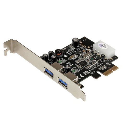 [PEXUSB3S25] Adaptador Tarjeta Controladora PCI Express PCI-E 2 Puertos USB 3.0 con Alimentación Molex y UASP