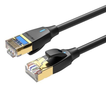 [IKIBH] IKIBH cable de red Negro 2 m Cat8 S/FTP (S-STP) Alrededor