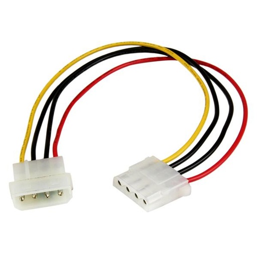[LP4POWEXT12] Cable de 30cm de Extensión de Alimentación Corriente Molex LP4 - 4 pines Macho a Hembra