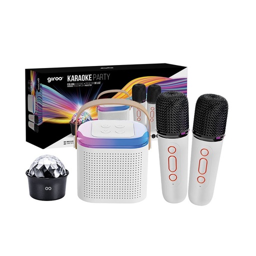 SET DE KARAOKE FIESTA COMPLETA CON LUZ GIROS