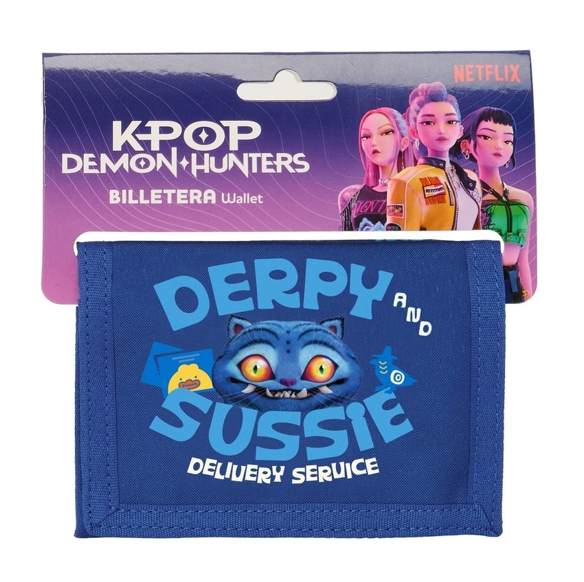 BILLETERA CON CABECERA K-POP DEMON HUNTERS DERPY 12,5x9,5x1cm