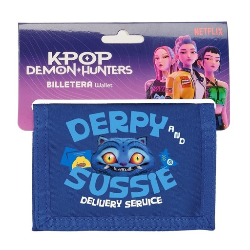 BILLETERA CON CABECERA K-POP DEMON HUNTERS DERPY 12,5x9,5x1cm