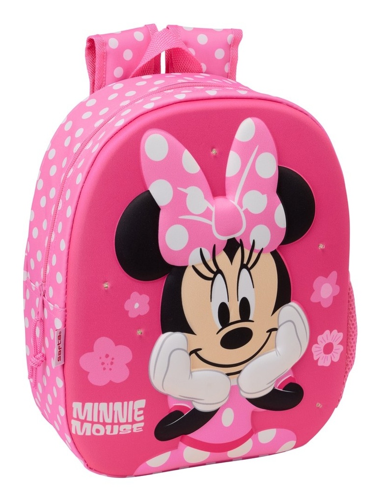 MOCHILA 3D CON LEDS MINNIE MOUSE 27x33x10cm