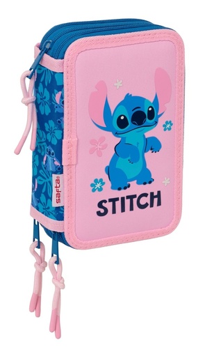 PLUMIER TRIPLE 37 PIEZAS STITCH LIO 12,5x19,5x5,5cm