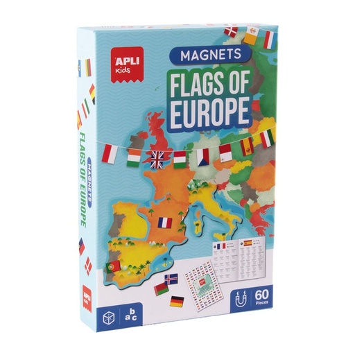 JUEGO MAGNETICO BANDERAS DE EUROPA 60 IMANES