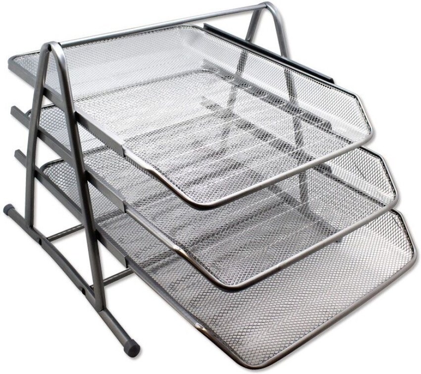 BANDEJA TRIPLE DE REJILLA 35X30X24,5CM CROMADA
