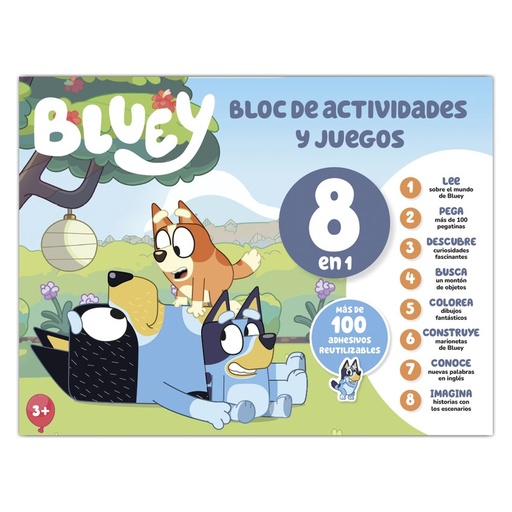 BLOC DE ACTIVIDADES Y JUEGOS 8 EN 1 BLUEY