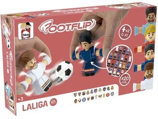 CAJA JUGADOR FOOTFLIP LA LIGA ROJO CON BALON