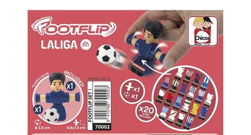 CAJA JUGADOR FOOTFLIP LA LIGA AZUL OSCURO CON BALON