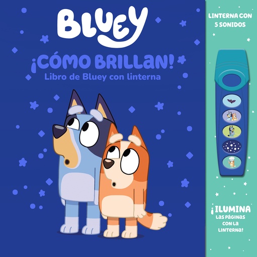 COMO BRILLAN! LIBRO DE BLUEY CON LINTERNA.