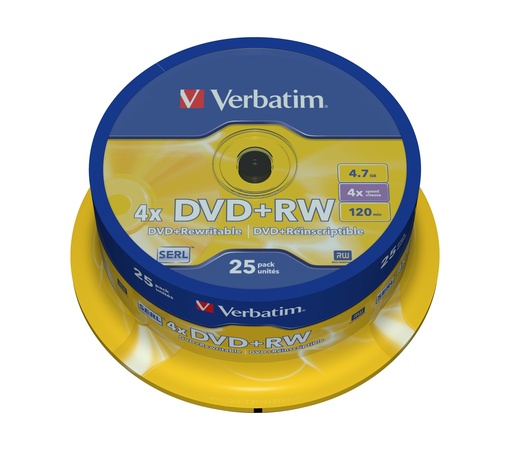 [43489] DVD+RW Matt Silver 4,7 GB 25 pieza(s)