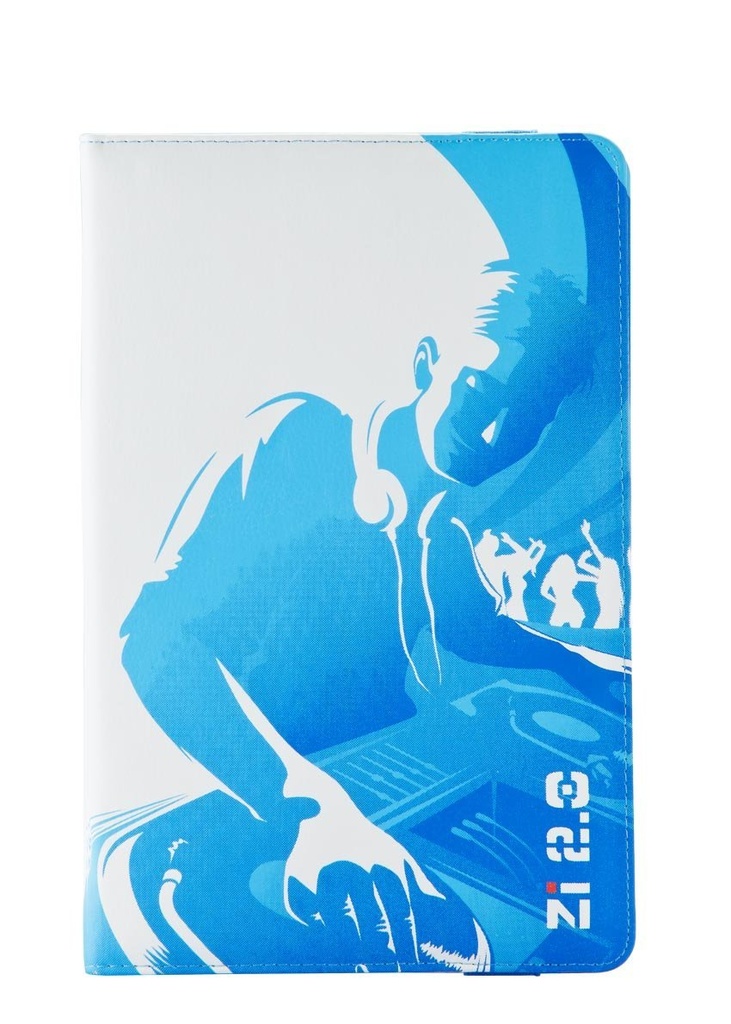 ZR112 funda para tablet 20,3 cm (8") Folio Azul, Blanco